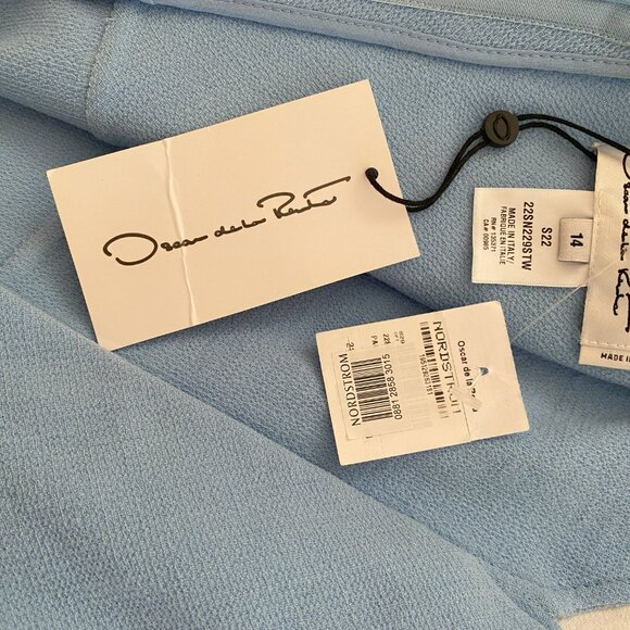 OSCAR De La RENTA Wool Pencil Sleeveless Dress in Pacific Blue $700!!!! - Picture 7 of 9